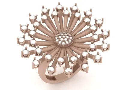 Luxury Sunny ring 010 3D print model