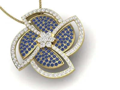 diamond pendant for women 3D print model