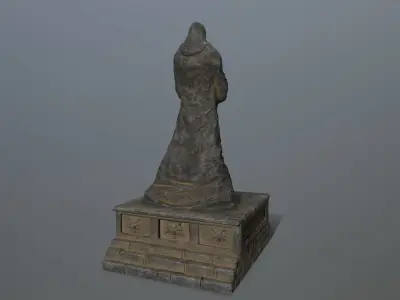statue 4 lord of rings Low-poly 3D model