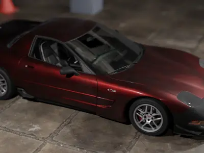 Realistic Corvette C5 3D model