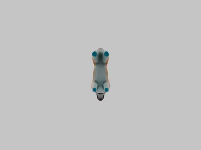 Cute dog  Low-poly 3D model