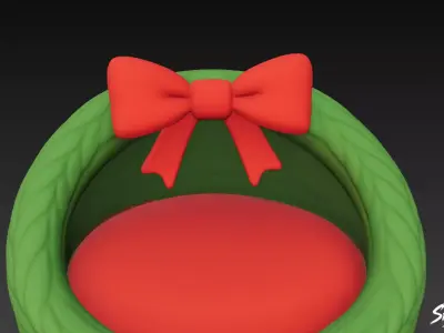 Christmas Wreath Chai Low-poly 3D model