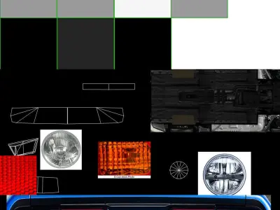 Dodge Challenger Low-poly 3D model