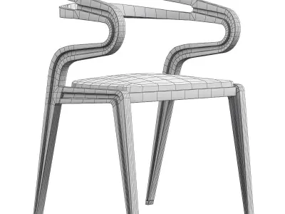Kassite chair 3d model Low-poly 3D model