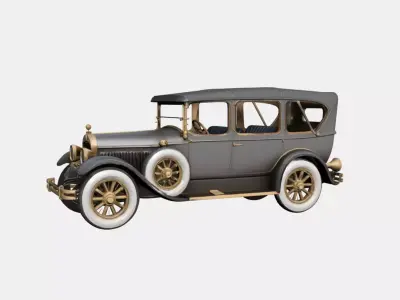 1910s Luxury Touring Car 3D Model Classic Pre War Automobile 3D model