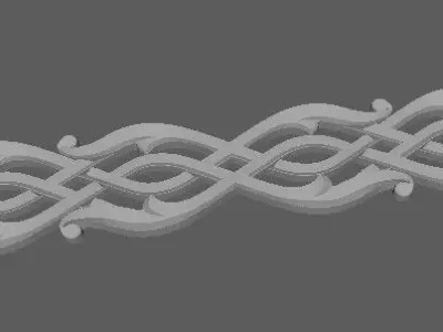 Central decor ornament for furniture 3D model 80