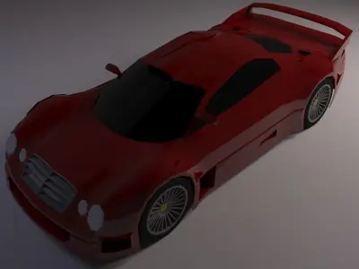 Mercedes CLK-GTR 1997 LowPoly Low-poly 3D model