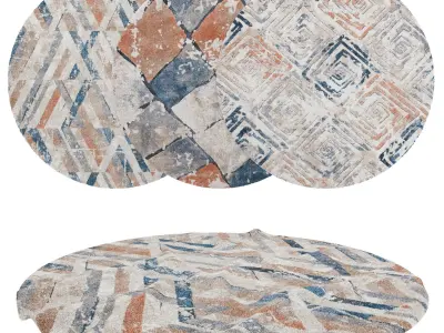 9 in 1 Rug Collection No 8 Low-poly 3D model