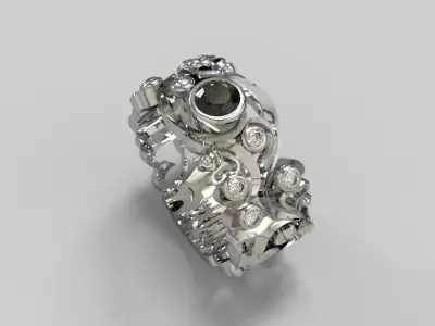 Carved ring 3D print model
