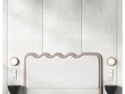 Headboard composition Modern Bedroom kit 3D model