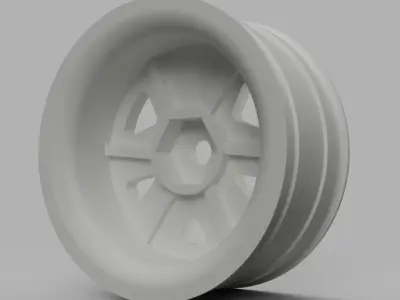 12MM HEX D52mm RC Wheels 3P Ronal Teddy with and without tires 3D print model