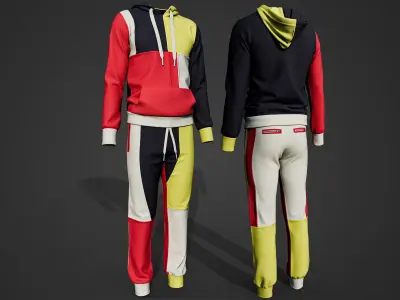 5 Hoodies and Sweatpants  Video Tutorial  CLO OBJ Vol01 3D model