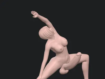 futanari girl with huge dick futagirl  06 3D print model