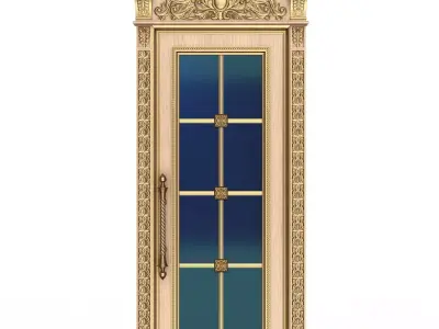 Carved Door Classic 01102 Wood Low-poly 3D model