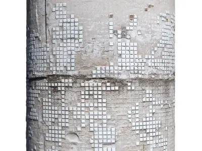 Ultra realistic Damaged Wall Scan 3D model