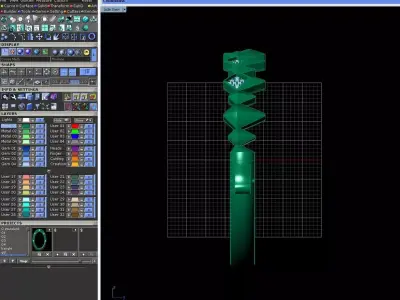 Luxury Zigzag Gold Bangle with Premium Accent Panels 3D print model