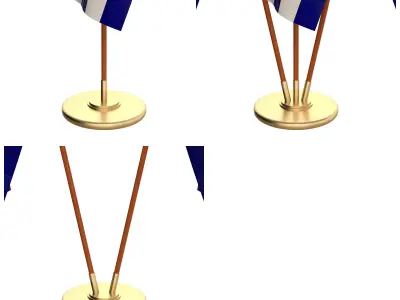 Greece Flag Pack 3D model