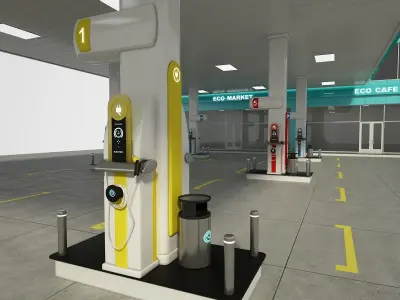 Gas Station 3D model