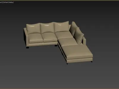 Sofa Zara Corner unit small  left hand facing stool extra deep 3D model