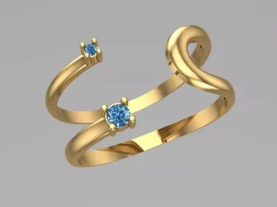 free simple minimal ring Free 3D print model