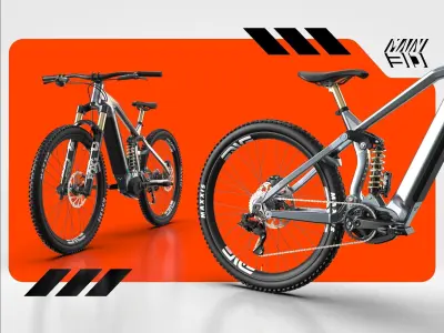 E-BIKE MOUNTAIN - ACTUAL SIZE 3D model
