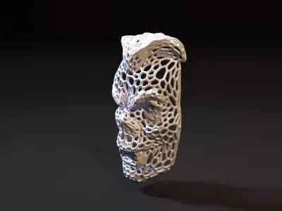 Vampire mask Voronoi 3D print model