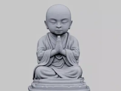 Monk candle holder 3D print model