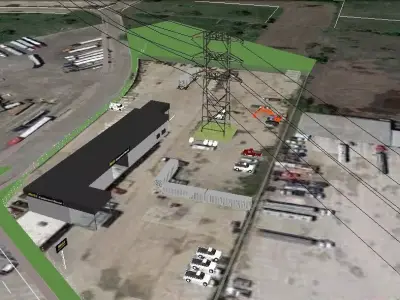 Exterior Model google earth industrial site Free 3D model