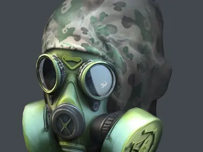 Helmet 3d model military combat Military Low-poly Low-poly 3D model 89