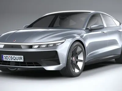 Generic Sedan 4door EV v3 2022 3D model