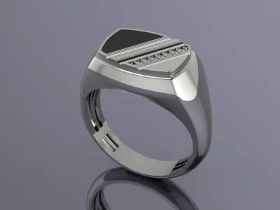 Jewelry  Mens Ring KJ-078 3D print model