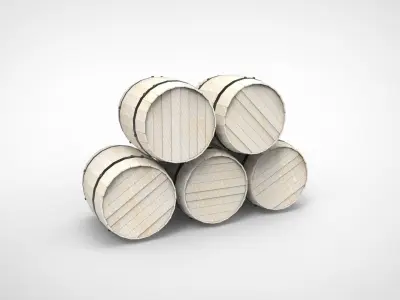 barrels Wooden  3D model