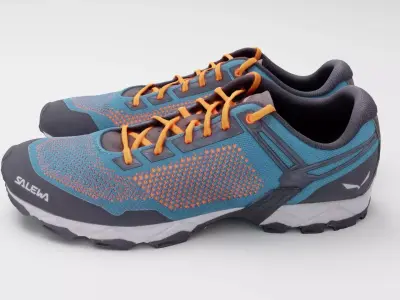 Pair of hiking running shoes sneakers outdoor footwear  3D model