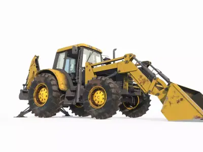 Modern engineering vehicle excavator 3D model