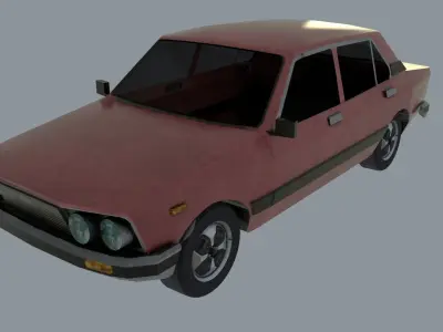 Fiat 132 Low-poly 3D model
