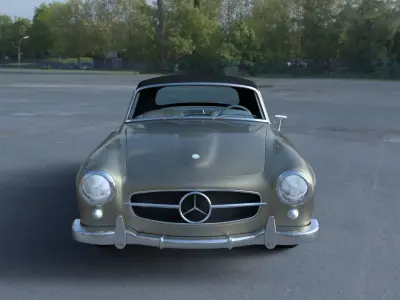 Mercedes 190SL with Interior Soft Top 3D model