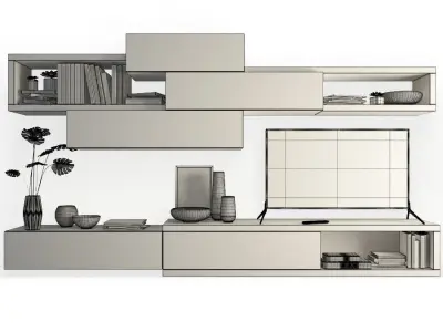 Contemporary TV Furniture 05 3D model