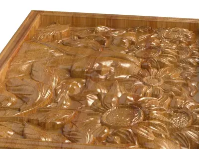 Sunflover girl 3d painting 3d print 3D model