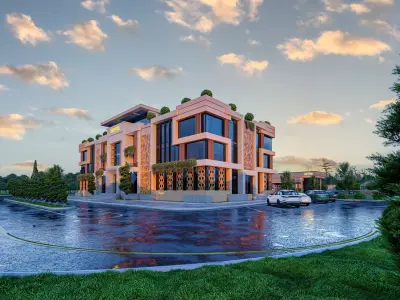 GAS STATION COMPLEX 3D model