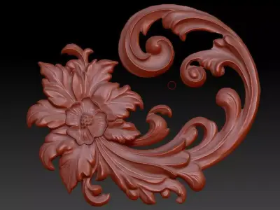flower wood 3D model