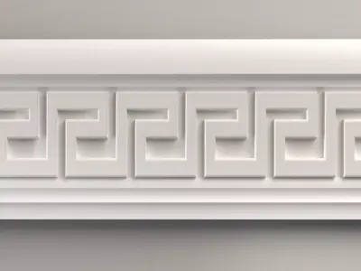 3d model stl wall molding plinth decor for CNC router 3D print model