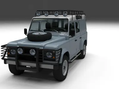 Full Land Rover Defender 110 Utility Station Wagon 3D model