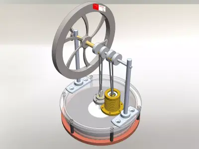 Stirling engine - Simplifed 3D model