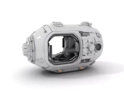 SciFi Pod Model Pack Low-poly 3D model