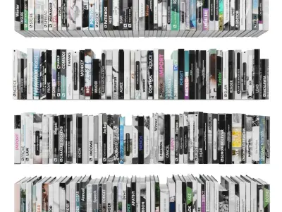 Books 150 pieces 4-7-2 Low-poly 3D model