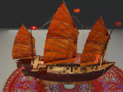 Chinese junk ship   3D model