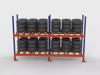  tire storage rack  3D model