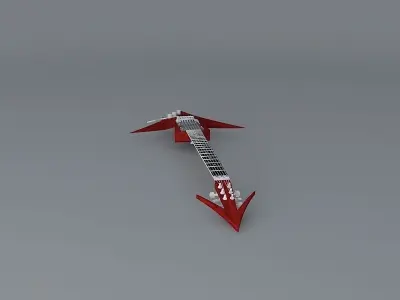 Double arrowhead guitar Free 3D model