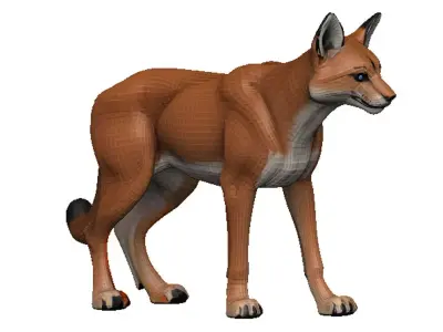 Caracal Low-poly 3D model