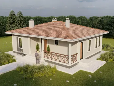 Tip4 House Plans Architectural Drawings Modern House Plans  3D model